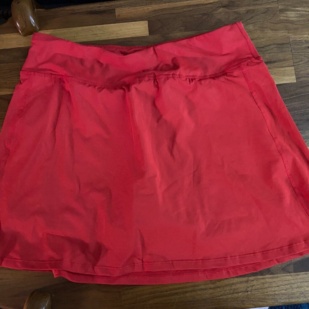 RED TENNIS SKORT XL NWOT